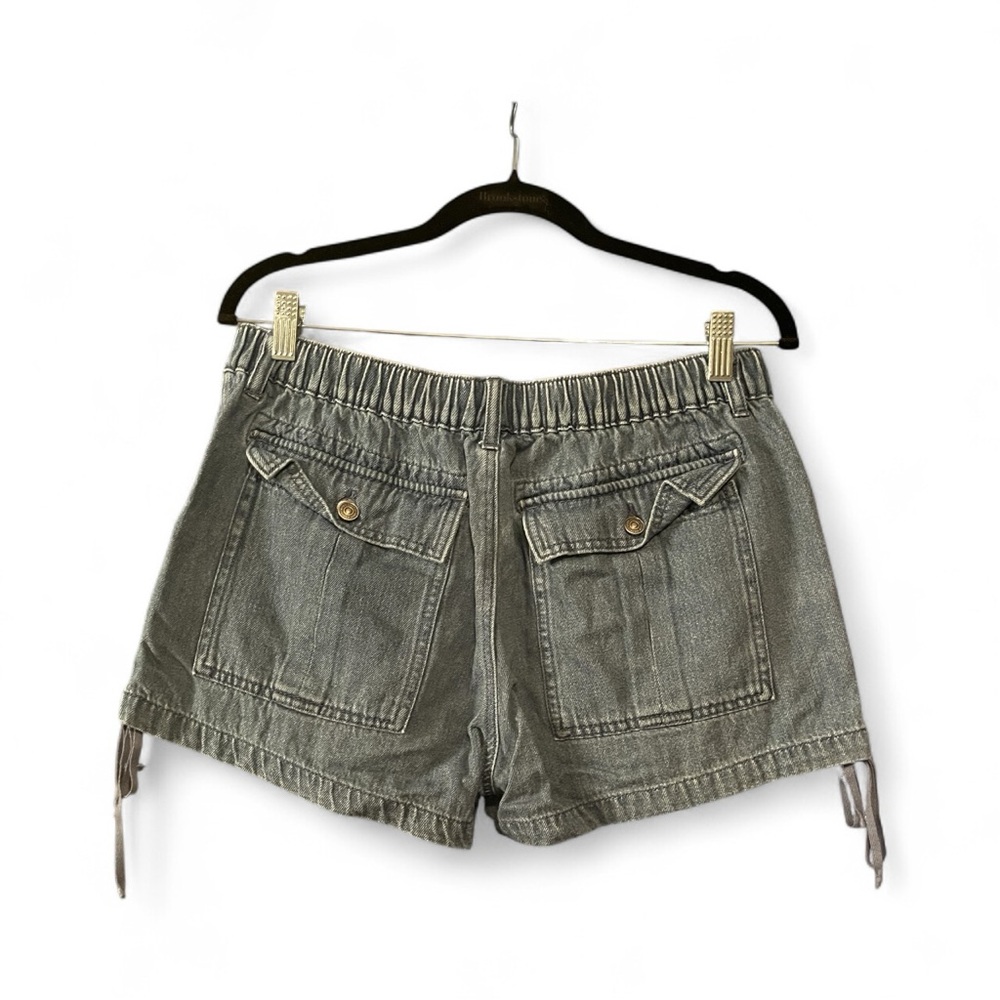 Happily Gray Women’s Denim Shorts with Ties - Picture 3 of 4